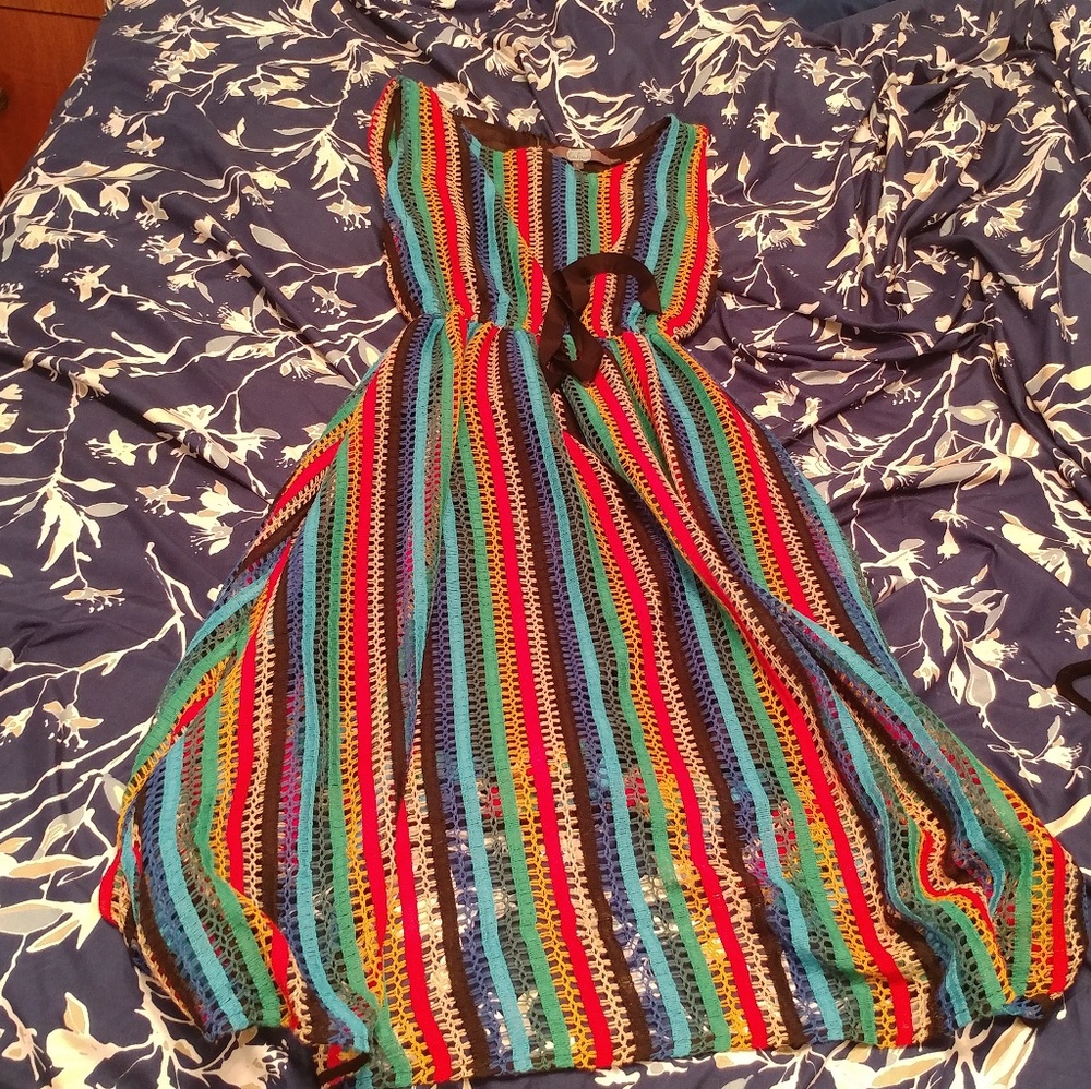 Rainbow dress Anthropologie